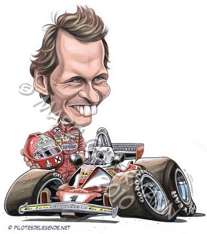 caricature - Caricature de pilote. Photos de sport auto. - Page 3 Lauda210