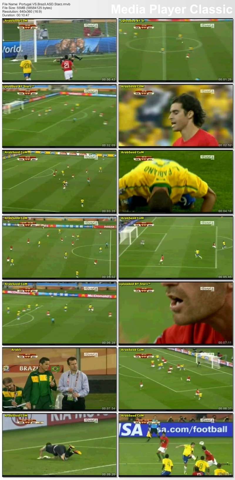 صريا :: ملخص مباراة البرازيل والبرتغال :: كأس العالم 2010 :: جودة عاليه على اكثر من سيرفر Thumb265