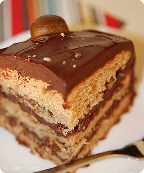 Gâteau au chocolat, caramel et marrons Gateau10