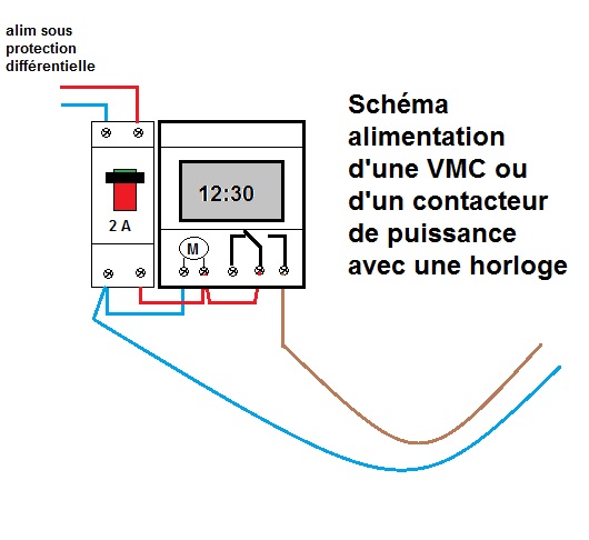 Cabler un interrupteur horaire sur une VMC simple flux Comman10