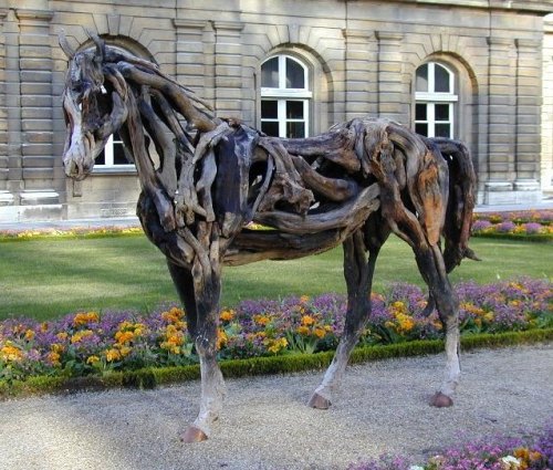 HEATHER JANSCH sculptures-chevaux en bois flotté 20_fev13