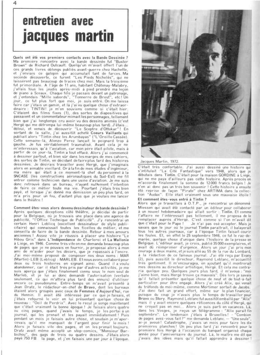 Interview, fanzines et articles divers sur Jacques Martin - Page 2 Cahier50