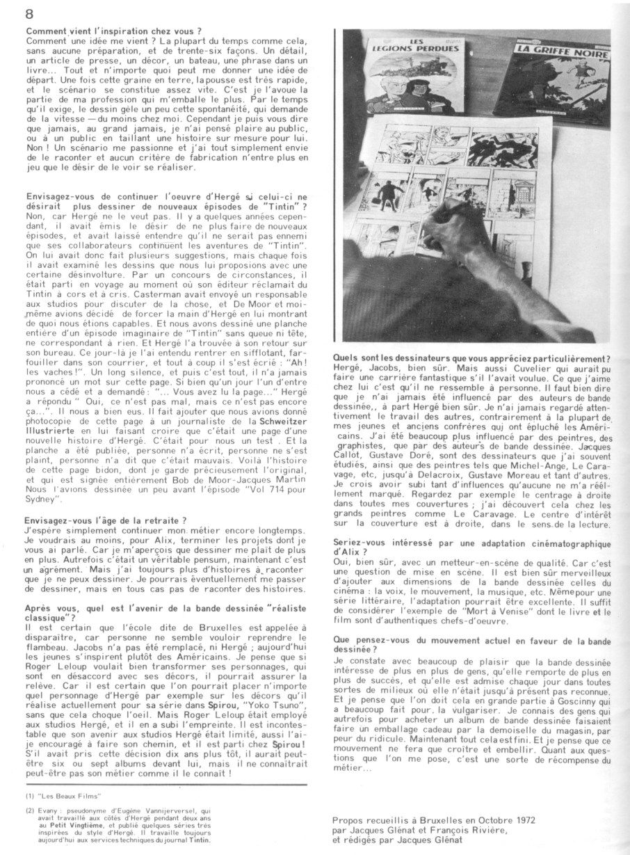 Interview, fanzines et articles divers sur Jacques Martin - Page 2 Cahier54