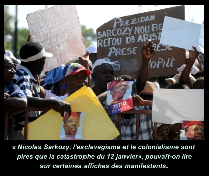 Manifestation hostile à Sarkozy en Haïti occultée par la presse française Haiti10