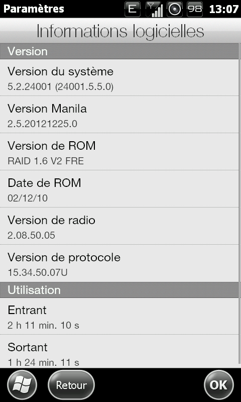 [ROM]21/02/2010 RAID FR 1.6 V2 HD2 muti bluids 2.09 [ 6.5.x ] sense 2.5  [ 576 ram] Screen30