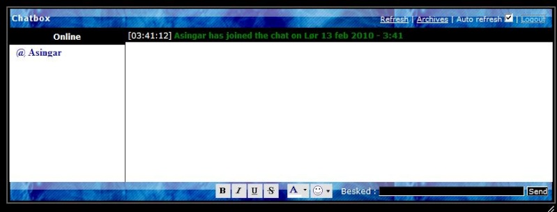 Chatbox in widget Cacsas10