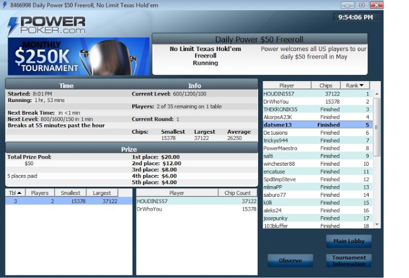 Final Table at Power Poker $50 Freeroll 05-01-10 Final_17