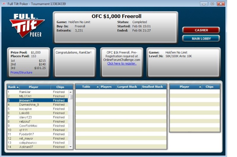 OFC $1k Freeroll 3rd Place Finish! Ofc_fr10