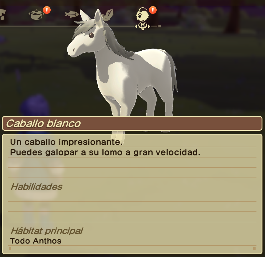 Enciclopedia animal de Harvest Moon The Winds of Anthos Caball28