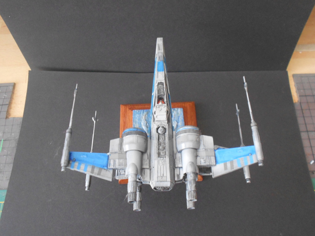 star wars blue squadron resistance x-wing fighter 1/72 bandai  Dscn5696