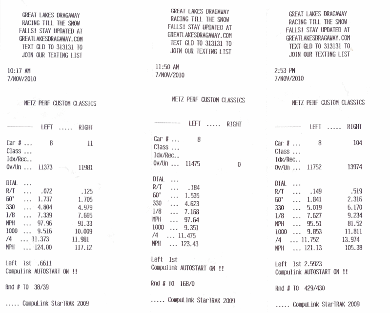 Sunday at Great Lakes Dragaway..new pb? Scan0010