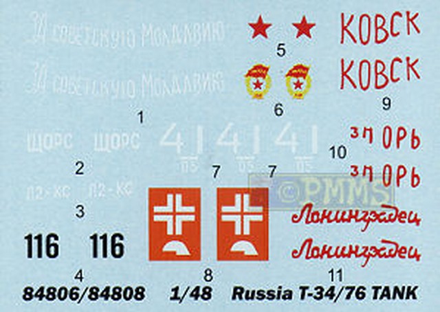 Fil rouge / CCCP * Char russe T-34/76 Modèle 1942 - Production No.112 (Hobby Boss - 1:48) Hb848010