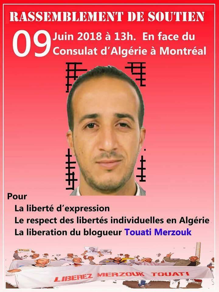 Rassemblement de soutien à Merzouk Touati devant le consulat d’Algérie à Montréal le samedi 09 juin 2018  1010