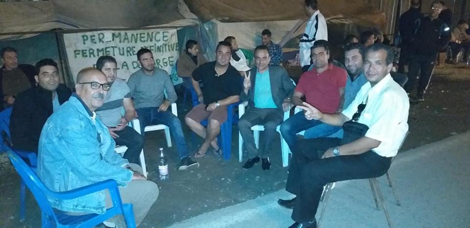 Chafaâ Bouaiche à Aokas le mardi 09 octobre 2018  en guise de Solidarité avec les citoyens qui ont fermé la décharge de la honte 10535