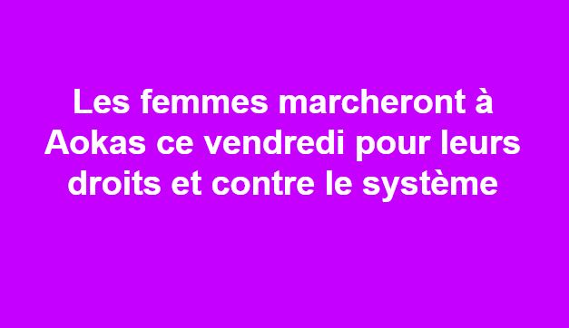 Marche des femmes à Aokas le vendredi 08 mars 2019 Captur83