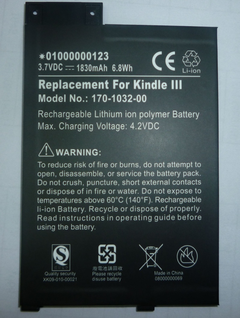 Kindle 3G Battery 170-1032-00 Dr-a0111