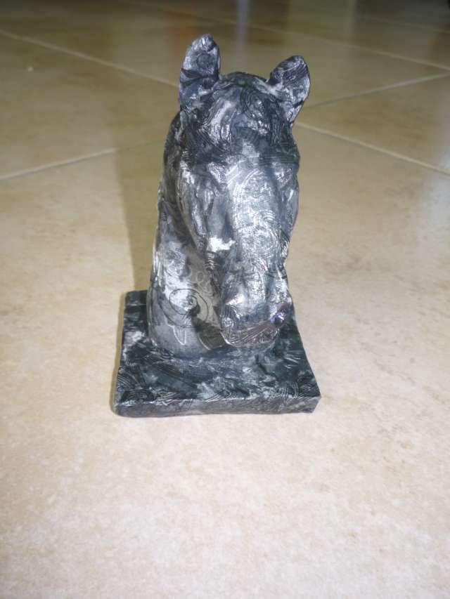 Statuette platre "buste" cheval P1210311