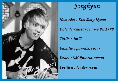 [ Bio ] JongHyun Shinee16
