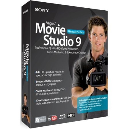 Portable Sony Vegas Movie Studio Platinum 9.0a build 85 | 63.52 Mb Sony_v10