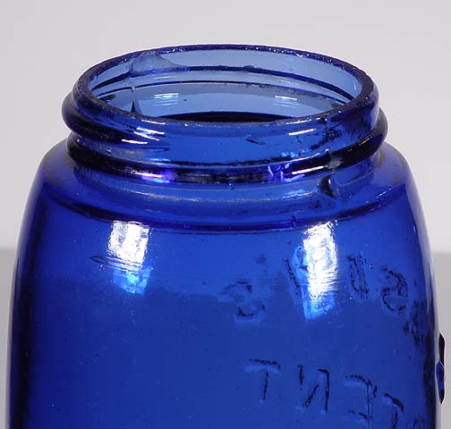  COBALT BLUE Masons Patent 1858 Quart 24500,00r eserve not meat  Blue2_10