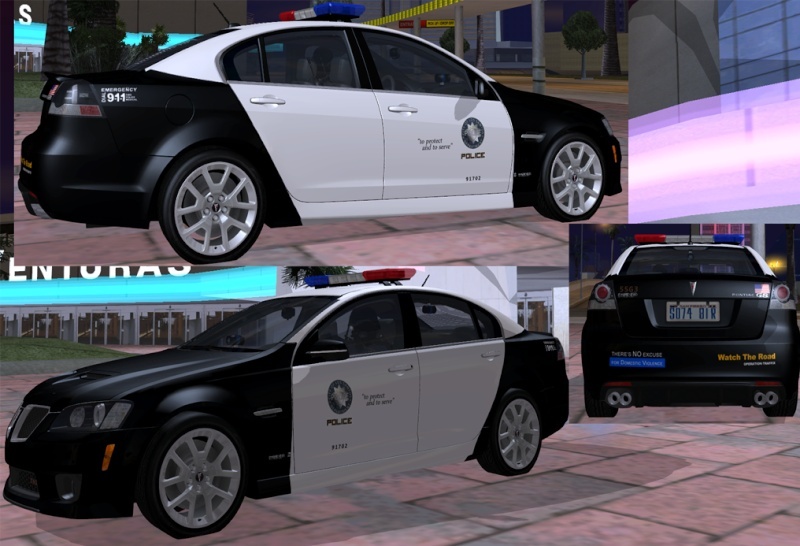 Pontiac G8 GXP [2009] et version voiture de police. Lapdpo10