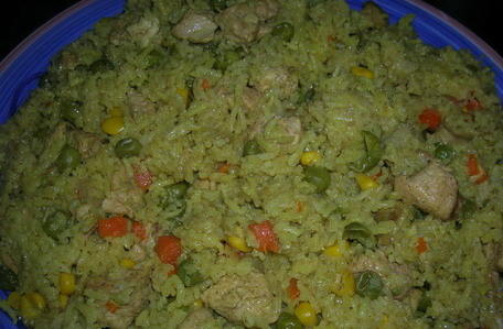 curry vegetable rice with chicken 110