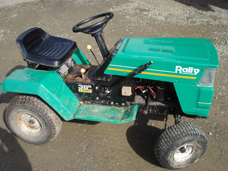 Rally riding lawn mower hot sale