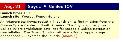 Soyouz (Galileo)20/10/2011 Soyuz-11