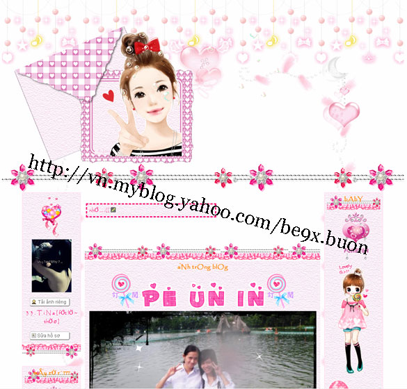 [Cho blog lunh linh] Theme pink kute Themep10