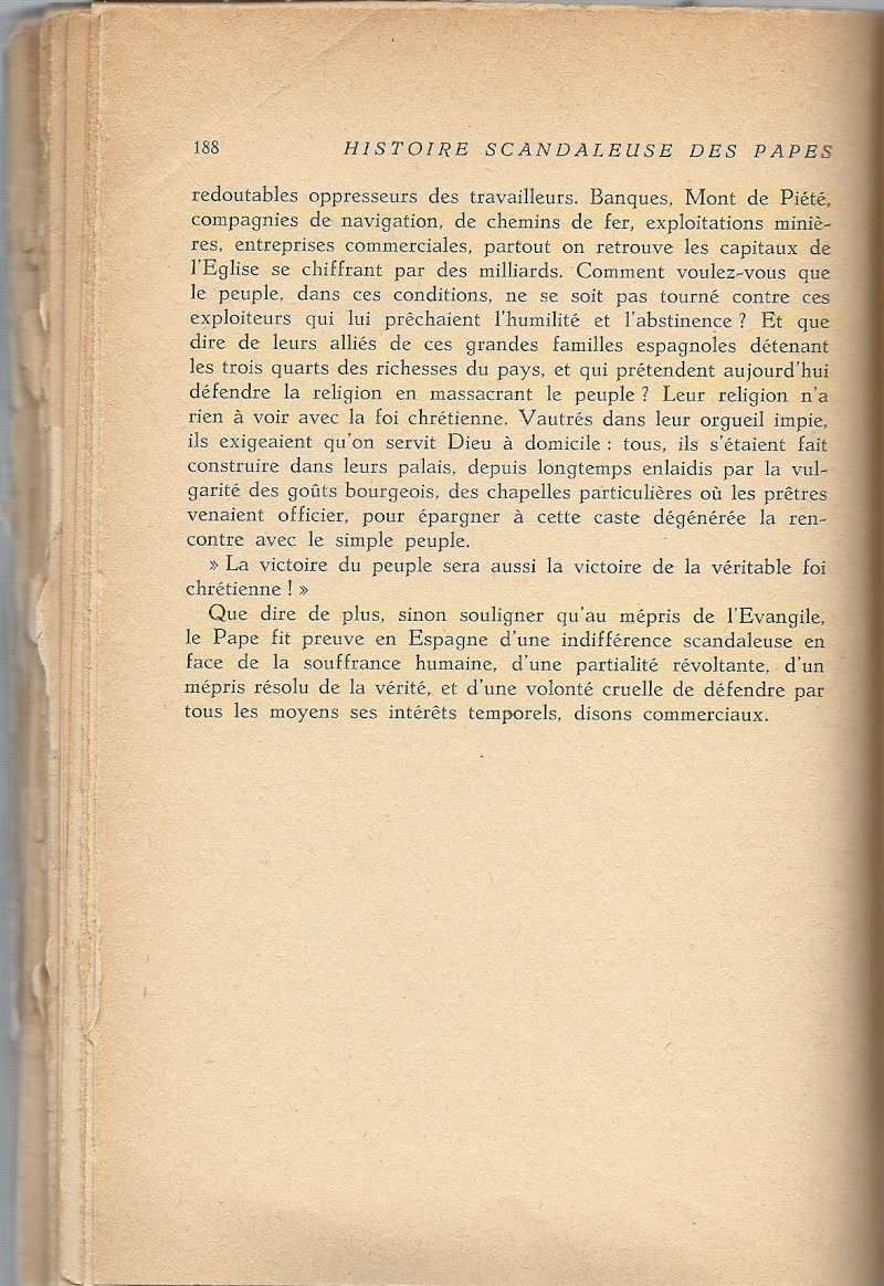 Histoire scandaleuse des papes la Guerre d'Espagne. FIN Numari46