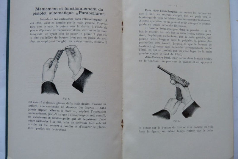 Les manuels pour le pistolet Parabellum modèle 1900, de la DWM. Manuel23