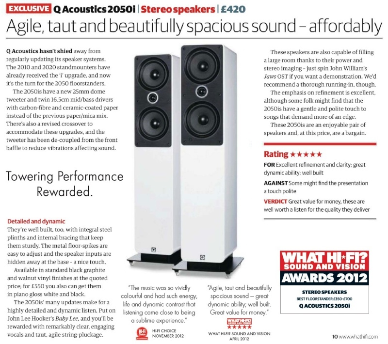 What's New @ Acoustique Systems Q2050i10