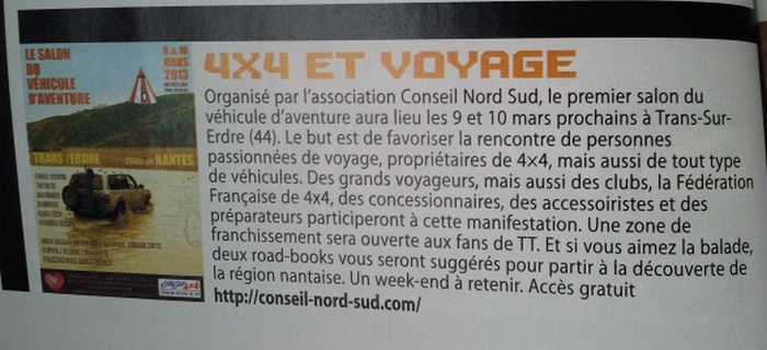 Inscrivez vous au Salon du Véhicule d’Aventure 2013 à Nantes le 9 et 10 mars 2013 2013-041