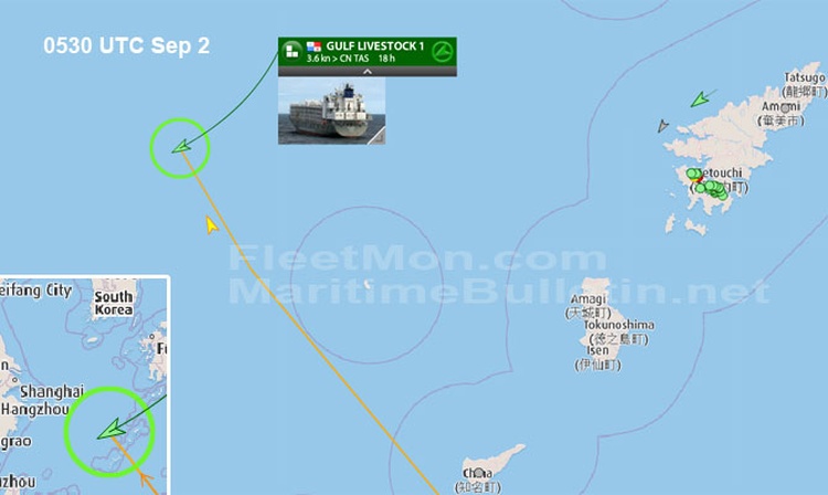 Livestock carrier in load with 43 crew disappeared after iss D0942710