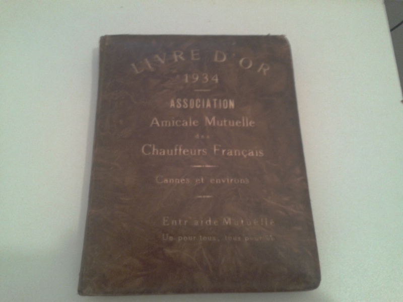Livre d'or 1934 de l'association amicale mutuelle des chauffeurs français 2013-076