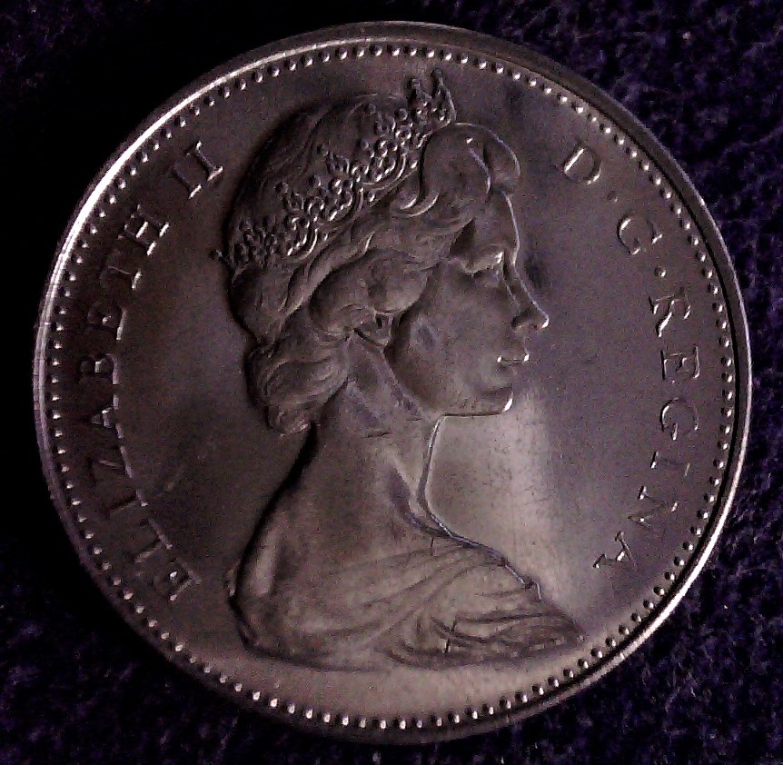 1965 - 1965 - Coins Entrechoqués Avant, Arrière et Sous du Castor (Die Clash) 1965_516