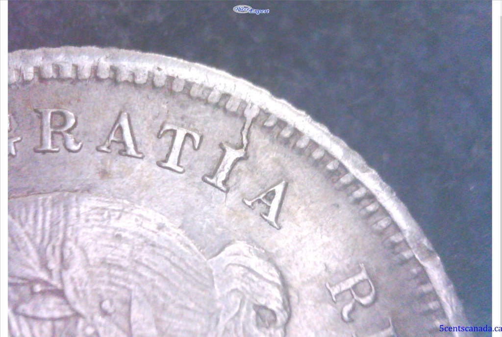 1870 - Coin Cassé & Retenue à l'Avers (Obv. Ret. Brok. Die) & Coin Entrechoqué 2 côtés (Die Clash) Image119