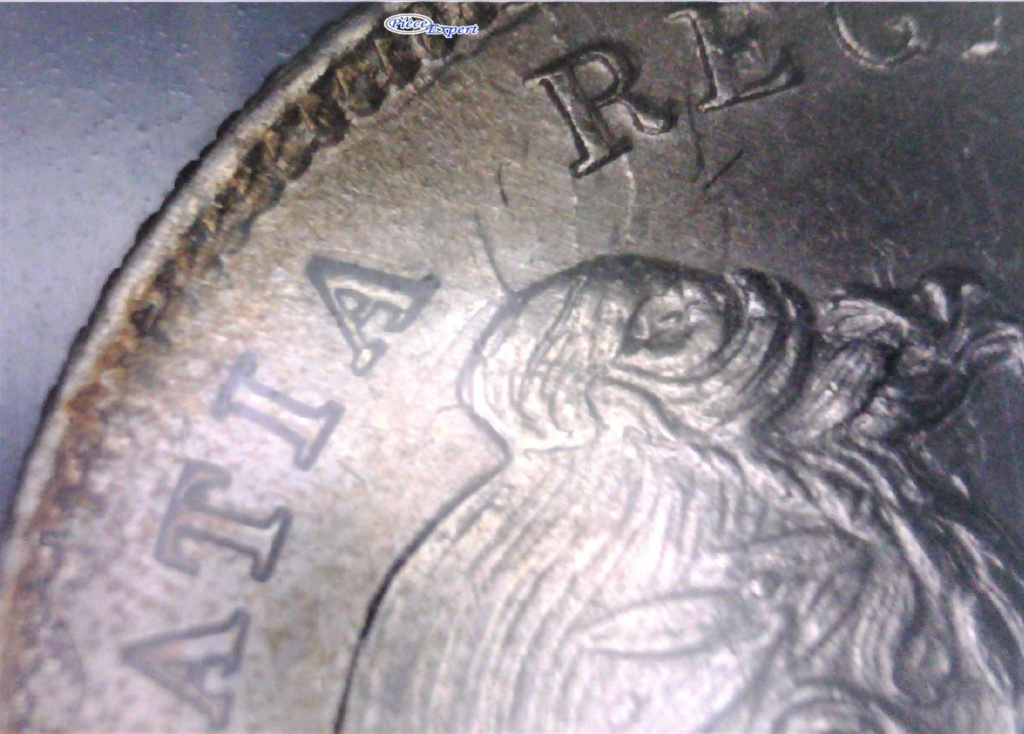 1874 - "C4" Large Date, Coins Entrechoqués 2 côtés , Repunched 8, 7 & CA Image190