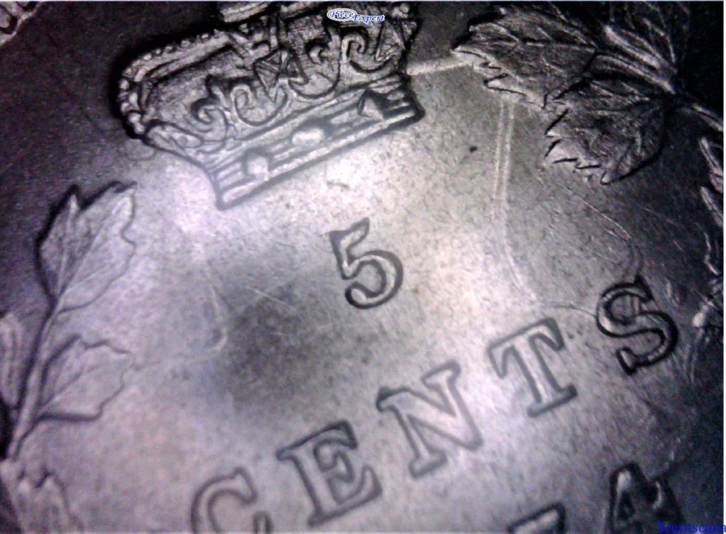 1874 - "C4" Large Date, Coins Entrechoqués 2 côtés , Repunched 8, 7 & CA Image195