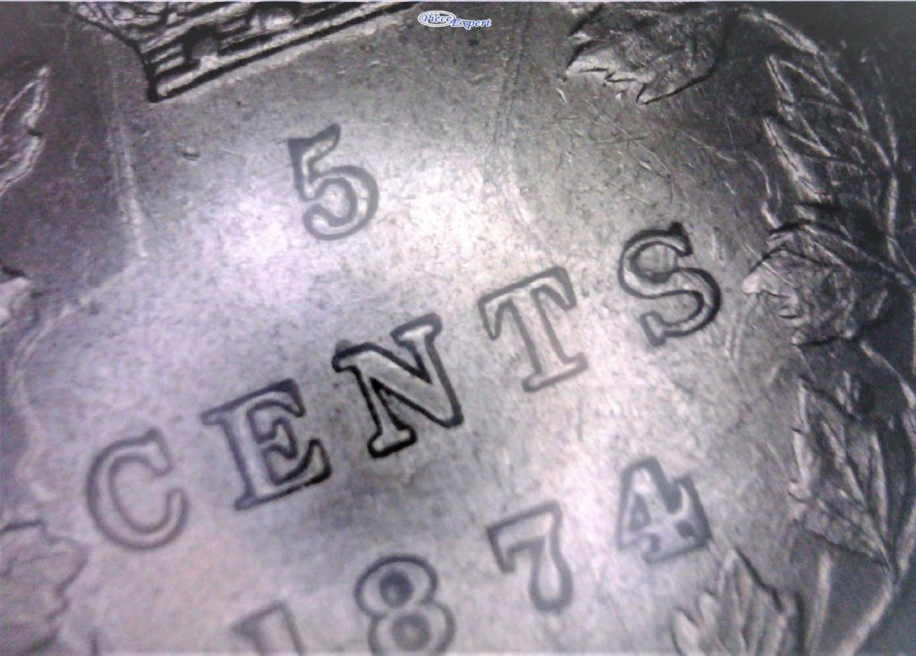 1874 - "C4" Large Date, Coins Entrechoqués 2 côtés , Repunched 8, 7 & CA Image197