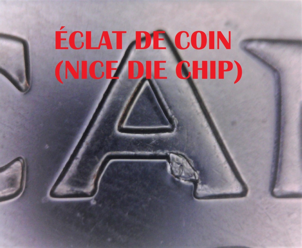 2019 - Éclat de Coin dans "A" au revers (Rev. Die Chip in A) Image236