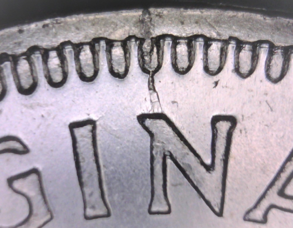 1963 - Coin Fendillé du N au Listel (Die Crack N to Rim) Image256
