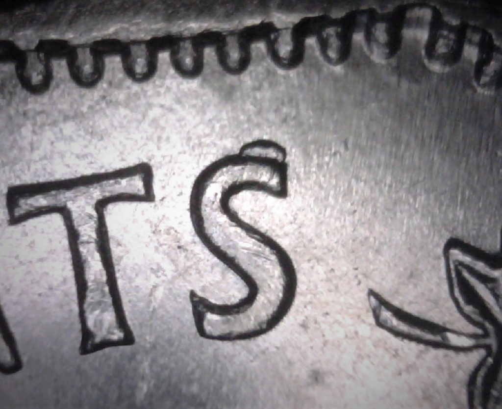 1961 - Éclat de Coin sous le "61" & sur le "S" de CENTS (Die Chip on "61" & "S") Image492