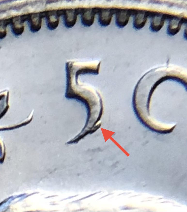 1964 - Éclat de Coin sur le "5" #2 (Lump on "5") Img_3610