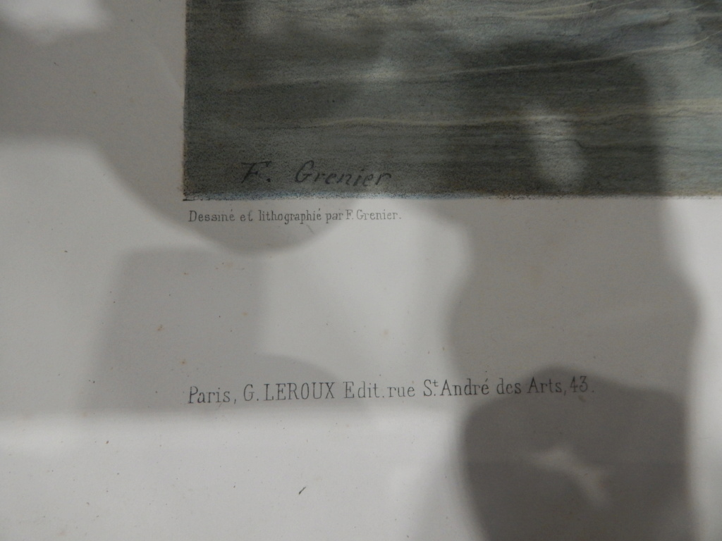 Cadres Chasse au marais et Chasse au lièvre Lithographies F. Grenier Dscn1521