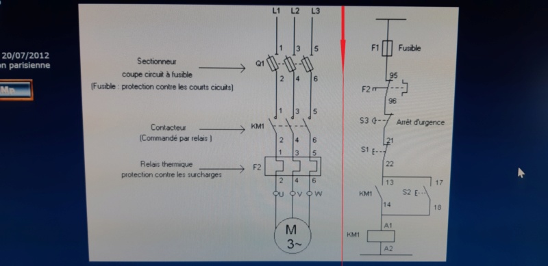 cablage contacteur magnéto thermique 20200745