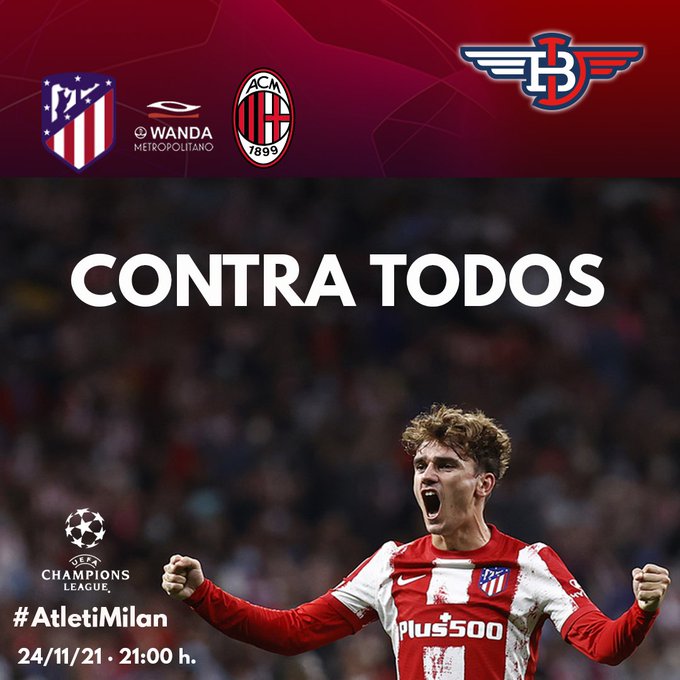 U.C.L. 2021/22 Grupo B 5º Partido: Atlético de Madrid vs A.C. Milan (Miércoles 24 Nov./21:00) Fe5mrm10