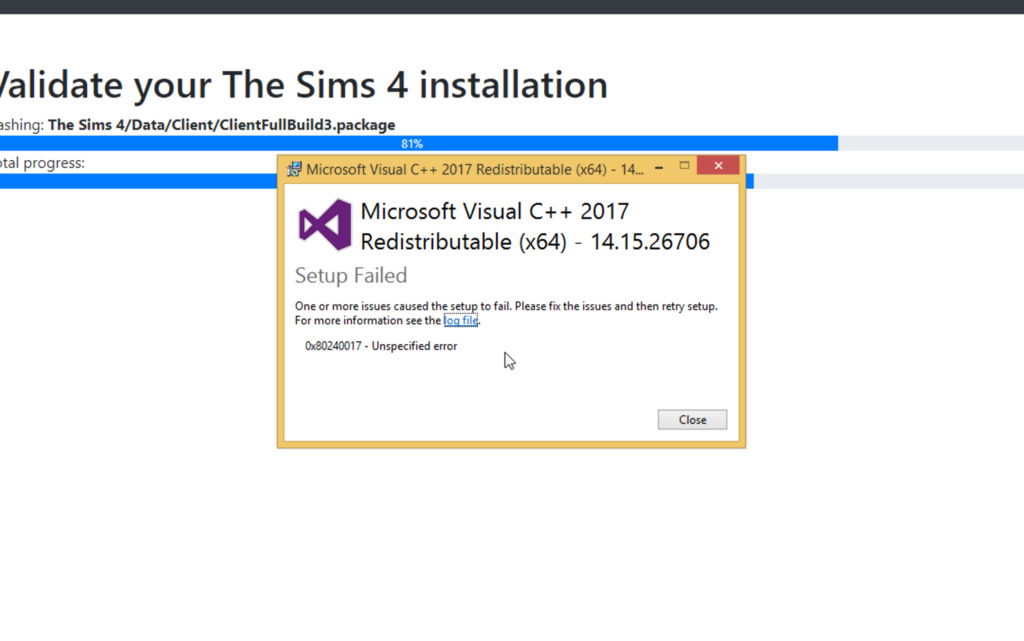 Help! 'The application was unable to start correctly (0xc0000005)' Scherm10