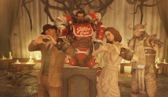 Pareja de jugadores celebra su boda en Fallout76 Fallou10