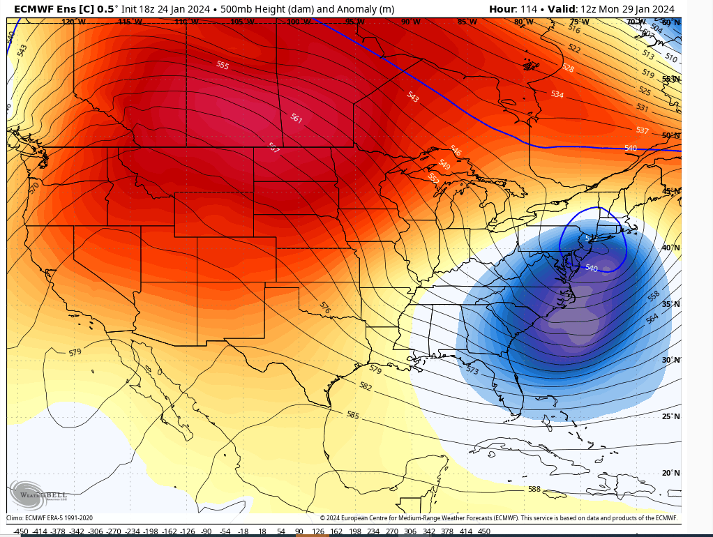 JAN 28th-30th 2024 Potential system compliments of a +PNA Euroco19